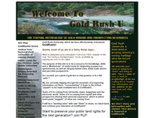 Tablet Screenshot of goldrushu.com